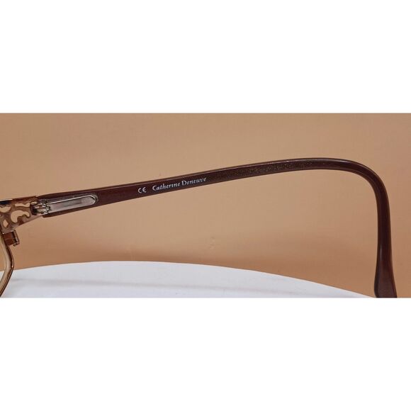 Catherine Deneuve Lunettes CD-268 Brown SBRN Metal Eyeglasses Frame 50-17-135 - Picture 6 of 12